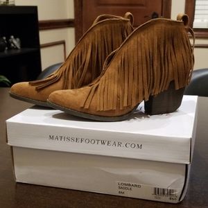 Coconut by Matisse fringe ankle booties